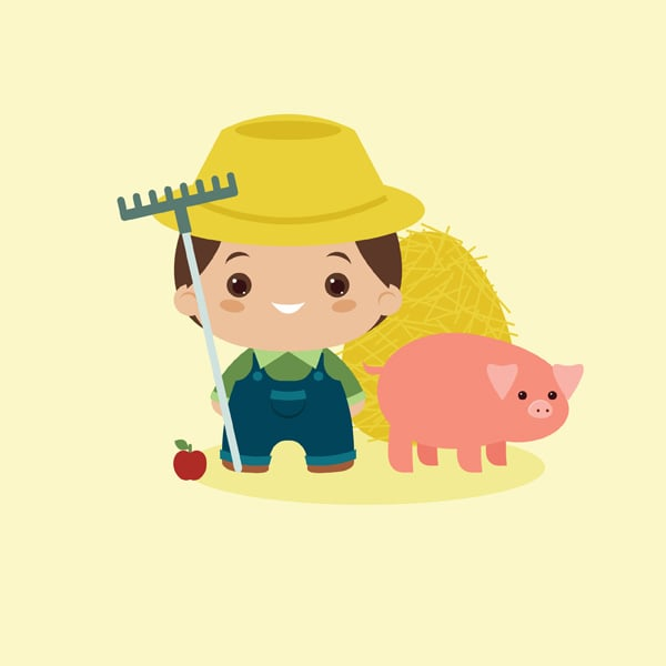 Create a Kawaii Farmer for the Harvest Season in Adobe Illustrator